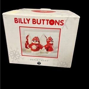 Dept 56 Billy Buttons Candle Holder For 3" Pillar Snowman Red Sweater Vintage